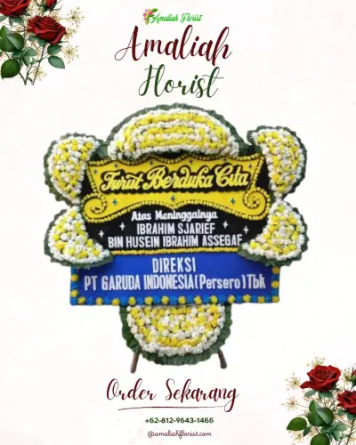 Papan Bunga Duka di Karang Asam Ilir