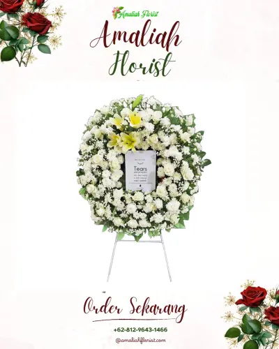 Krans Bunga Duka Cita di Karang Asam Ilir